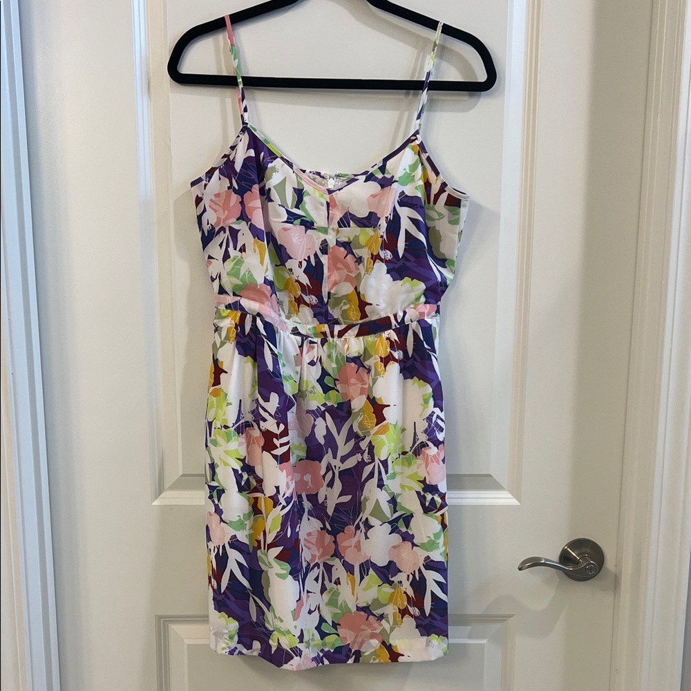 J. Crew Multicolor Floral Mini Dress